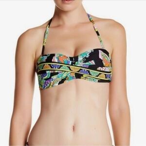 Trina Turk Colorful Halter Neck Bikini Top Size 12